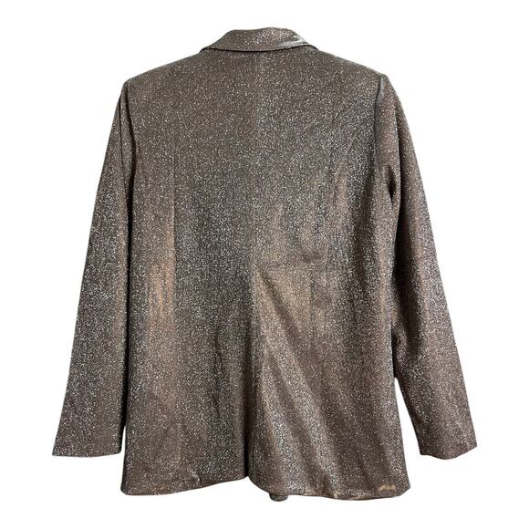 Le Lis Collection Single Breasted Blazer Brown Women's XS Office Work Metallic - Picture 6 of 7